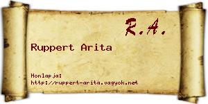 Ruppert Arita névjegykártya